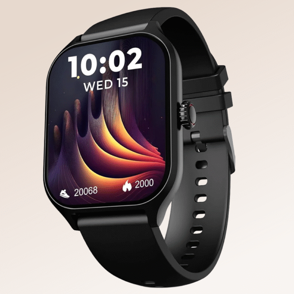 beatXP Marv Raze 1.96" HD Display, Advanced Bluetooth Calling Smart Watch, Smart AI Voice Assistant, 60 Hz Refresh Rate, Health, SpO2 & Stress Monitoring, Fast Charging (Black)