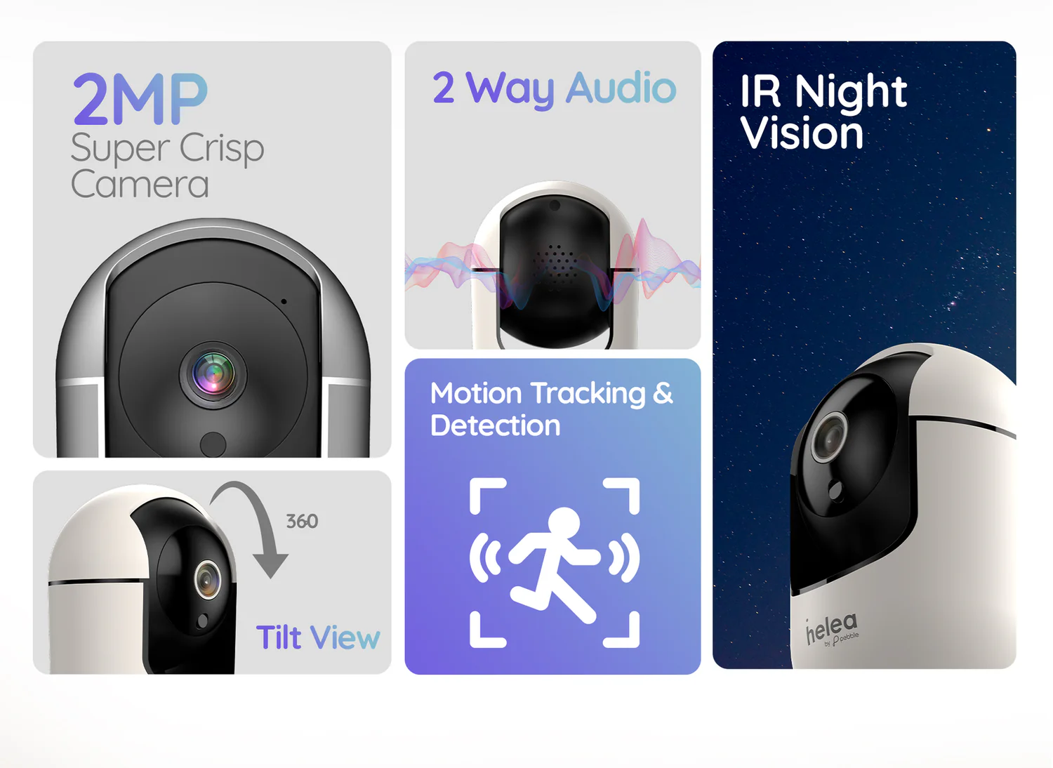 pebble Helea HL-SC002, 2 MP, HD 360 Motion Detection & Tracking, IR Night Vision Security Camera 2 Website 1 02 bd1412f1 27f2 4d81 a33b 6bf79e1307a4